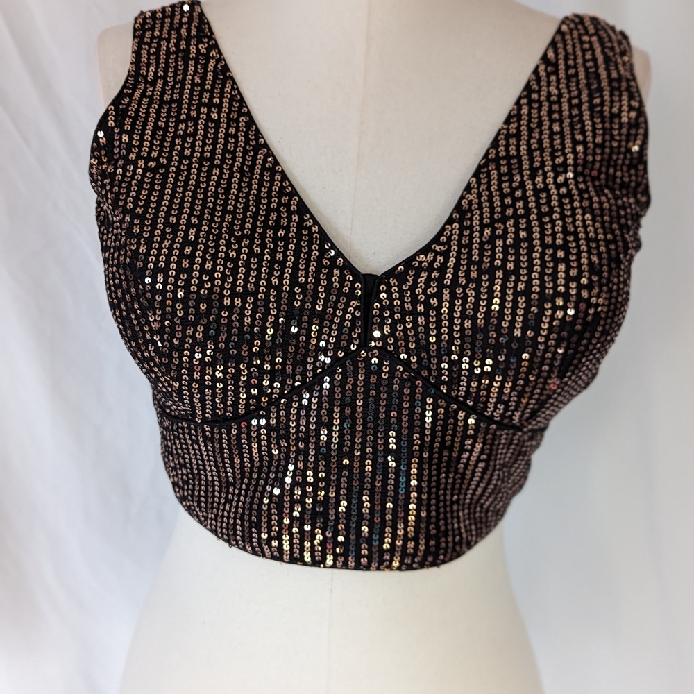 Designer Black Silk Zari Woven Ready to Wear Blouse Crop Top ACP08